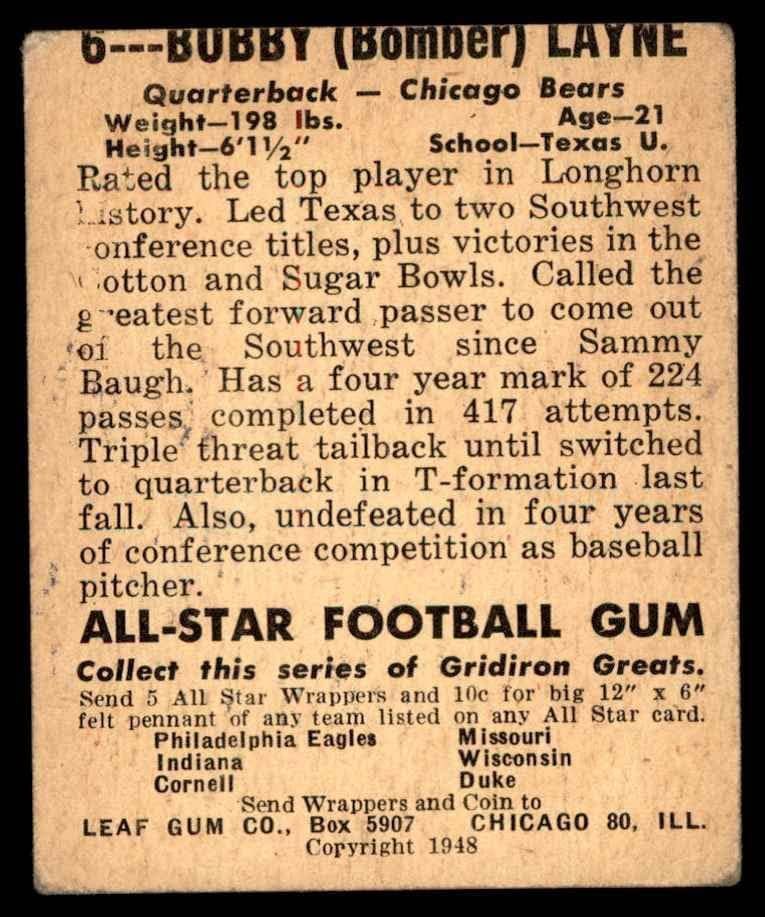 1948 Лист 6 Ел Боби Лејн Чикаго мечки добри мечки Тексас