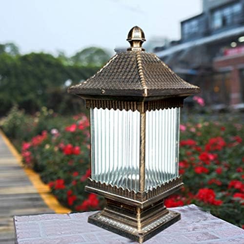 Jjry post светла Европска ретро на отворено стигма светло-лепенка алуминиум водоотпорен столб ламба Традиционална Е27 антички болард фенер