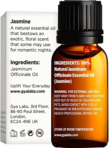 Есенцијално масло од јасмин за дифузер и масло од Френсинсенс за сет на кожа - чисто терапевтско одделение за есенцијални масла - лаборатории