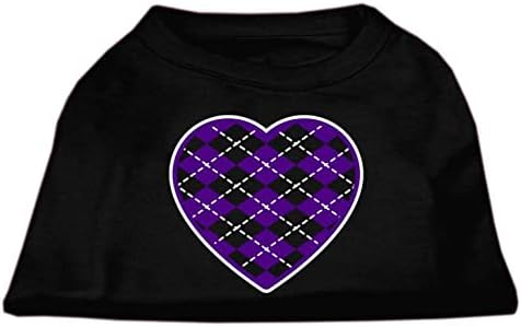 Мираж Производи За Миленичиња Аргил Срце Виолетова Екран Печатење Кошула Црна Lg