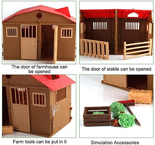 Детска Фарма Играчка Додатоци Во Собата, Симулација Мини Фарма Сцена Модел, Креативни Фарма Симулација Играчки За Деца на Возраст од 3 до