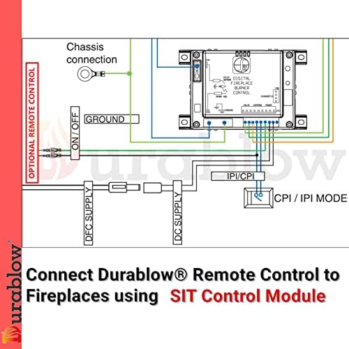Durablow TR2003 гас огништето на огнот вклучен/исклучен комплет за далечински управувач + термостат + тајмер за вентил Милвивлт, IPI модул,