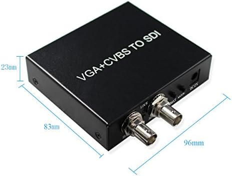 HDSUNWSTD VGA+CVBS На SDI Конвертор, VGA AV+R/L Аудио НА SD/HD/3G Sdi Кутија Емитува, Две sdi Надвор Порта, со Сад Адаптер За