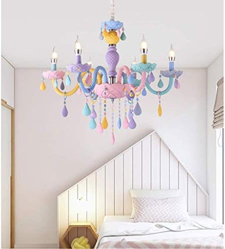 Лустер на Wykdd-Флејм/мулти-боја/дво-тон светло/деца таванот светло спална соба висечка ламба кристална таванот за приврзоци за приврзоци