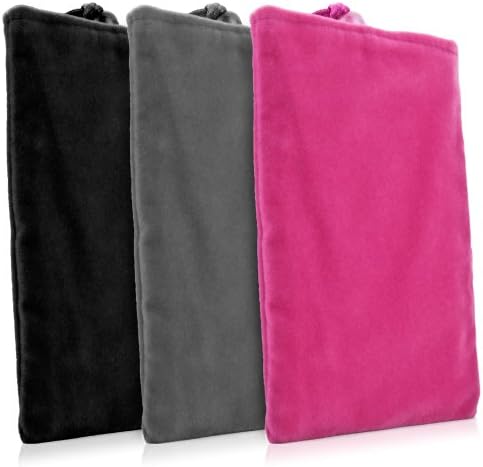 Boxwave Case компатибилен со Sony Xperia C3 - кадифена торбичка, мека велурна ткаенина торба ракав со влечење за Sony Xperia C3 - кул