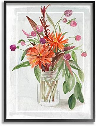 Колекцијата „Ступел дома Декор“ летен букет со диви цвеќиња во жари во рамки на Мејсон, гордо направена во САД - Мулти -боја 11 x 14
