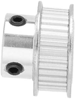 X-Ree Aluminum MXL 35 заби 8мм вежби дупки Времето на појас за миленичиња Синхроно тркало 6мм појас за 3Д печатач CNC (Aluminio