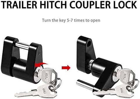 AC-DK Trailer Hitch Coupler Lock, 1/4 DIA, 3/4 распон, за приколки, чамци, камиони, автомобили