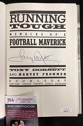 Tony￼ Dorsett￼ Потпишана книга за трчање ￼ Tagle￼ Dallas Cowboys￼ Hof Autograph JSA - NFL автограмираше разни предмети