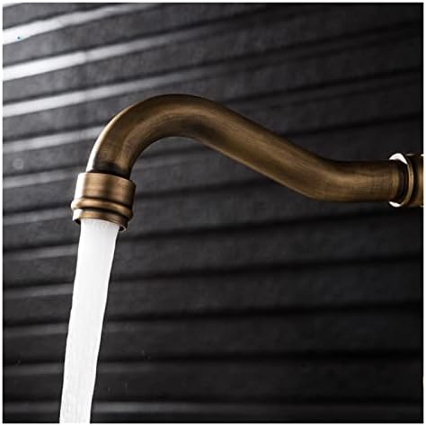 Lynlyn Water-Tap 360 Swivel Bales Baret Bronze Finish Brass Blass Basin Faucet Faucet со единечна рачка со вода.