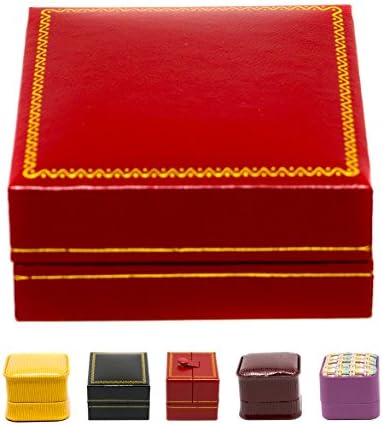 Роман кутија накит обетка кутија во црвена кожа + обична торбичка за НБ