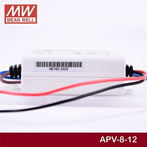 LED возач 8.04W 12V 0,67A APV-8-12 Meanwell AC-DC Префрлување на електрична енергија APV-8 Series Mean Well Well C.V напојување