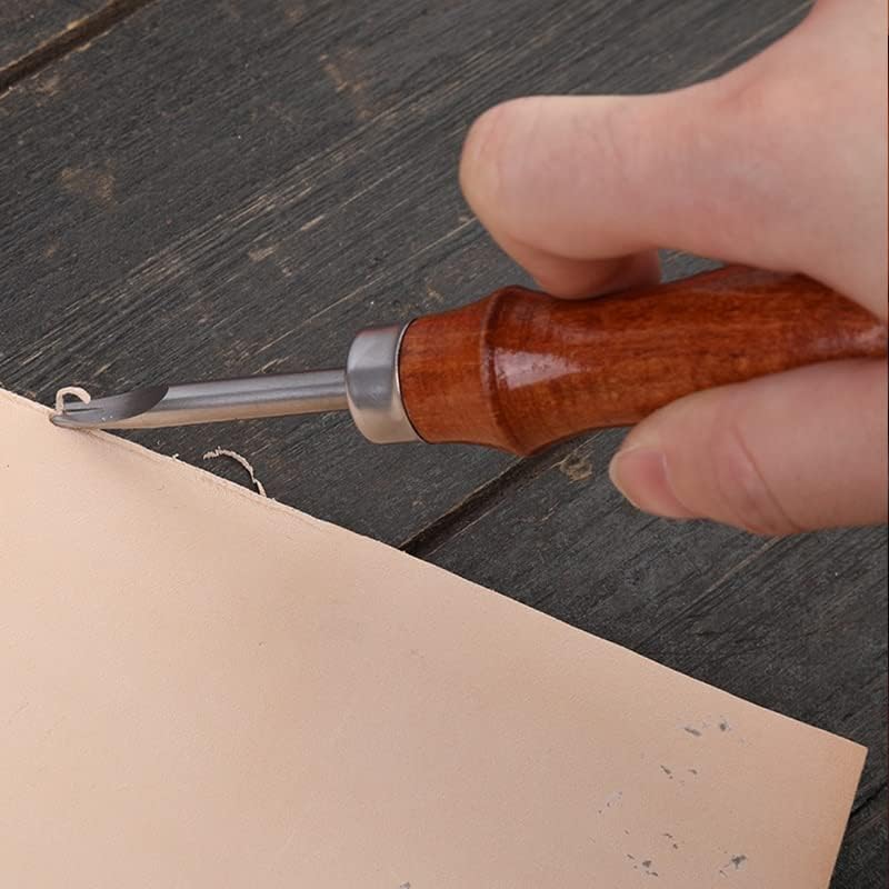 Miusie 5 типови дрвена рачка остар кожен раб на работ на предниот дел на кожни алатки за кожни алатки челични кожни производи