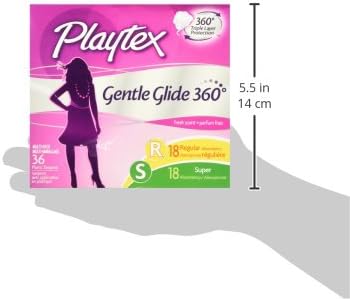 PlayTex Gentle Glide 360 ​​тампони, свеж мирис - редовен/супер - 36 CT