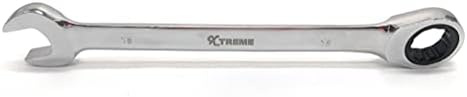 12мм Xtreme Tight Spot Ratchet Crund со движење од 5 ° и зацврстен, полиран челик за проекти со метрички тесни простори