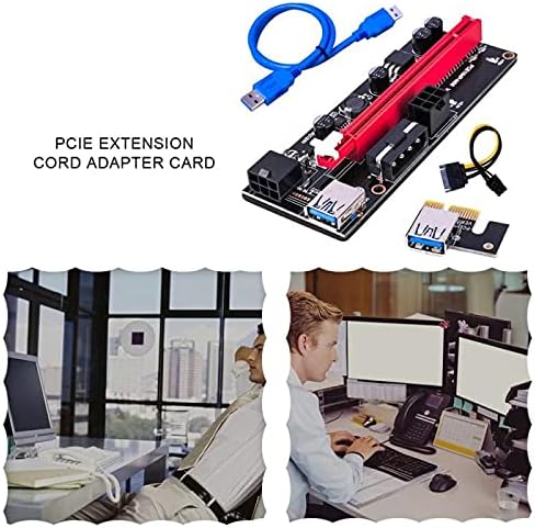 Конектори PCI -E PCIE Riser 009 Express 1x 4x 8x 16x Extender PCI E USB Riser 009S Dual 6PIN адаптер картичка SATA 15Pin за рудар