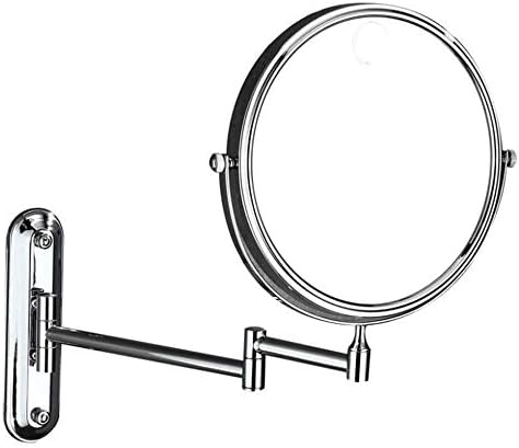 Ларо Шминка Огледало Ѕид Монтирани, Суета Огледало 3x Зголемување Круг Козметички Огледало 360 Ротирачки Двострани