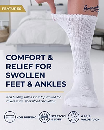 Пембрук Дијабетични Чорапи За Мажи И Жени-Необврзувачки Чорапи Жени | Невропатија Чорапи За Мажи и Невропатија Чорапи За Жени