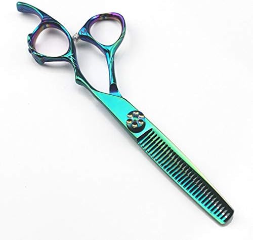 Ножици за сечење коса, 6 инчи Јапонија 440с зелени ножици за фризерски салон за сечење бербер фризура ножици за разредување фризерски ножици