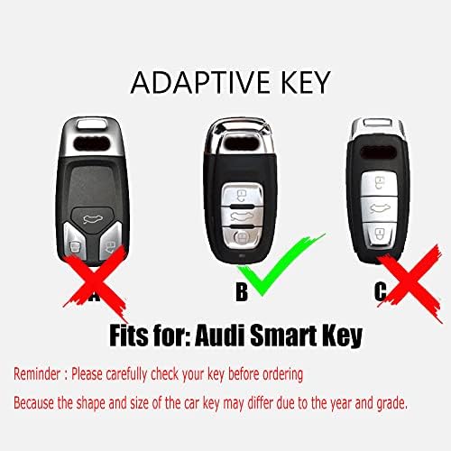 HIBEYO За Audi Key Fob Покритие За Audi A4l A5 A6l A7 A8 Q5 Q8 R8 RS4 RS5 RS6 RS7 S4 S5 S6 S7 S8 S8 S5 Smart Клучеви Додатоци