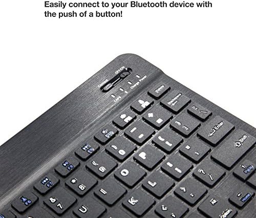BoxWave Тастатура ЗА BLU G61 - Slimkeys Bluetooth Тастатура, Пренослива Тастатура Со Интегрирани Команди ЗА BLU G61-Jet Black