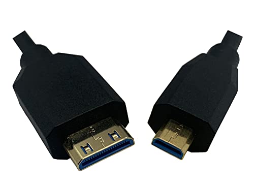 HALOKNY 8K MICRO HDMI TO MINI HDMI кабел, 1FT 8K@60Hz Micro HDMI машки до мини HDMI маж со голема брзина на кабелот, за графичка картичка,