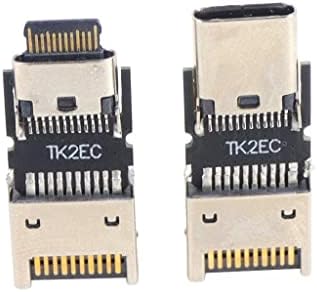 JMT USB3.2 Gen2 Адаптер Тип-Е до USB-C машки до женски USB3.1 10Gbps Преден конектор за експанзија на компјутерска матична плоча