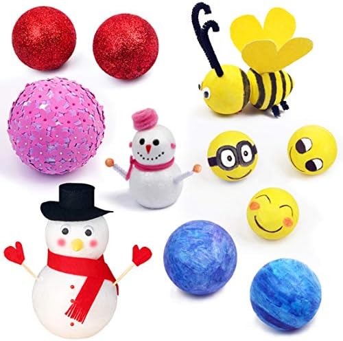 Crafare 3,15 инчи 10 парчиња топки за занаетчиска пена за пролетен празник уметност полистирен топки декорација на училишни проекти и украси за забави