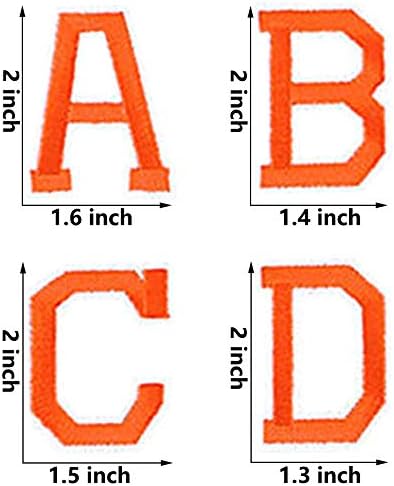52 парче буква железо на закрпи шијте на апликација портокалова азбука извезена лепенка буква А-z diy значка сопствено име Декоративно поправка