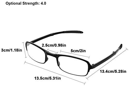 Читање очила ФИЛФЕЛ ЗАВРШНИ ПРЕСБАПИПИЧКИ ОСНОВИ СВЕТСКИ УЛТРА Тенки црни преносни лесни очила за читање Кристално чисто гледање
