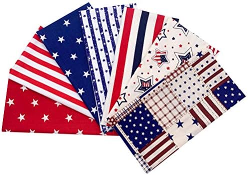 Крпеница од памучна Ткаенина со американско Знаме: 7 парчиња Ватирање Независни Ленти ЗА Шиење НА АМЕРИКАНСКО Знаме Патриотска Декорација