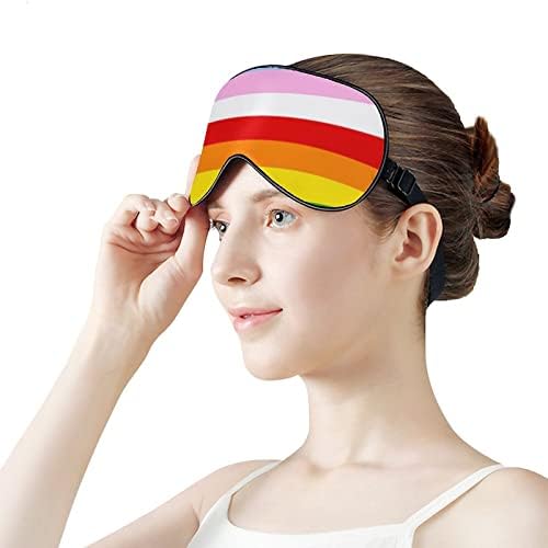 ЛГБТ виножито трансродова гордост знаме за спиење маска за очи, симпатична слепи очи, опфаќа очила за жени за жени