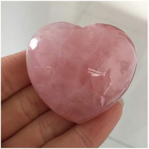 Природно кристално срце роза кварц срце минерален скапоцен камен во форма на срцев камен исцелување чакра природен минерален камен врежан реики