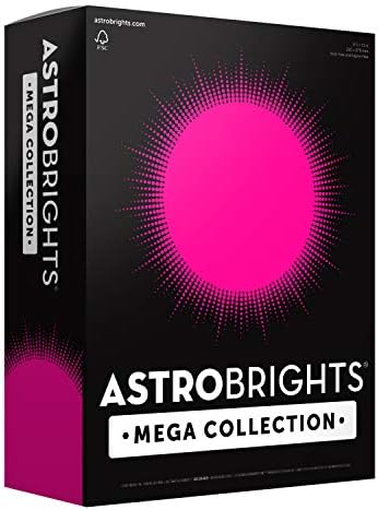 Мега колекција Astrobrights, обоена хартија, светло розова, 625 листови, 24 lb/89 GSM, 8,5 x 11 - повеќе листови!