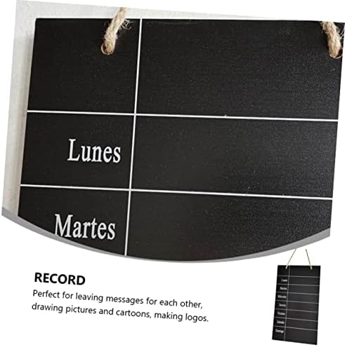 Табла за пораки Стобок Вудски декор кујна неделна планер DIY дрво од плоча Боксот за пишување табла Рурална црна боја