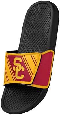 Фоко машки колеџ колеџ тимот лого туш спортски наследство слајд флип -сандали USC велкро мали