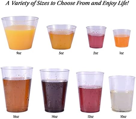 ВЕСЕЛИОТ ГОТВАЧ 100 Пакети Пластични Чаши-1 Мл Чаши За Еднократна Употреба - 1 Унца Чаши За Дегустација-Чаши За Забави Идеални