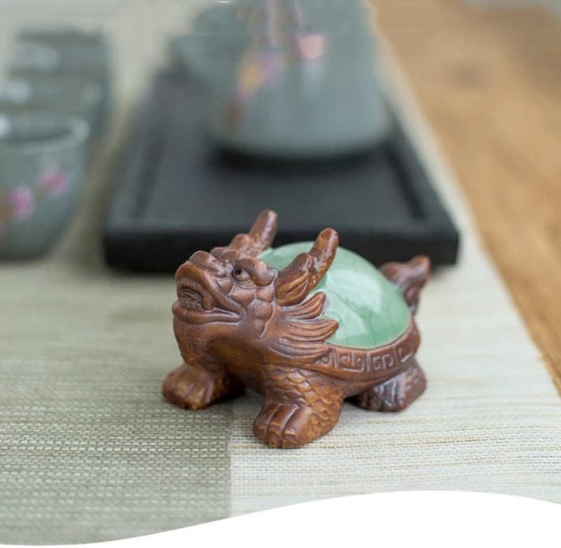 N/A RU PILL DRAGUR TURTER чај чај ПЕТ декорација керамичко животно статуа Фенгшуи украси рачно изработени додатоци за чај поставени