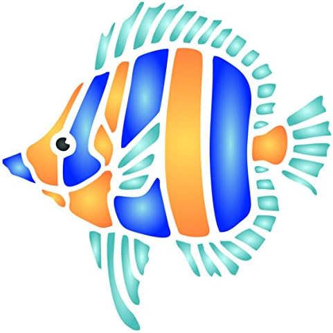 Риба Матрица, 3,25 х 3,25 инчи - Морски Океан Морски Морски Брег Риба Матрици за Сликарство Дефиниција