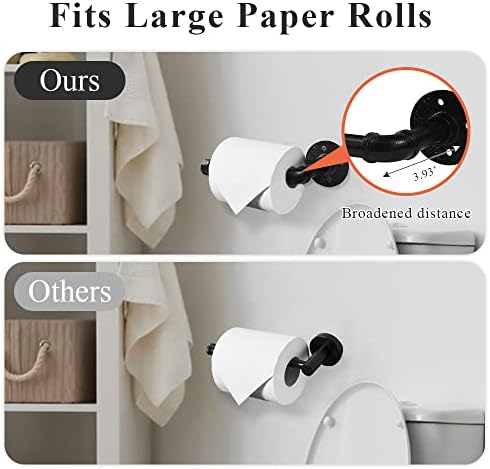 Висвотер Индустриски прстен за пешкири и држач за тоалетна хартија, 2 парчиња хардверски сет за бања, закачалка за пешкири за