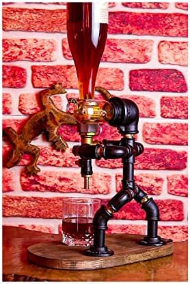 Бејзбол Играч Цевка Робот Steampunk Светилка, Алкохол Алкохол Виски Вино Decanter, Подарок За Него Божиќ Виски, Човек Пештера Подарок