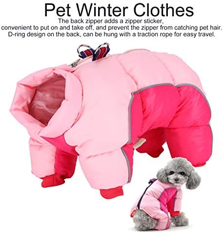 Зимска топла облека за кучиња ветровидофско јакна кутре 4 четири нозе снежни кучиња облека облеки розова