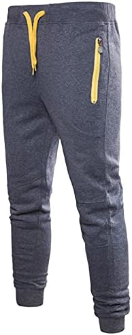 Xxzy машки хипхоп панталони удобни патеки со цврста боја чипка за вежбање панталони со џебни голф панталони мажи