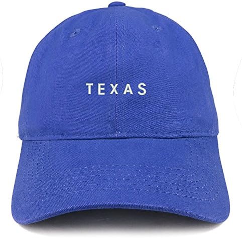 Трендовски продавница за облека Тексас Текст извезена мека памучна тато капа