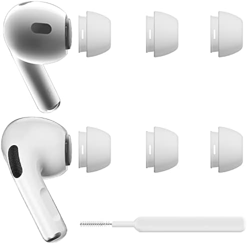 Совети за уво од SixFu 3 пара компатибилни со AirPods Pro/AirPod Pro 2 Врвот на ушите со чистачка четка за чистачка, совети за замена со