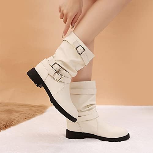 Зимски чизми за жени кои не се лизгаат чевли со малку потпетици со средно-телекомуникациски чизми за возење удобни спортски чизми за снег