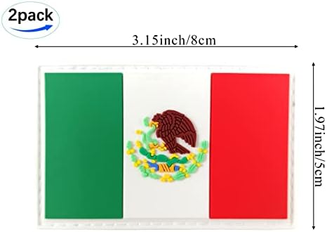 JBCD Mexico Flag Patch Мексиканска тактичка лепенка - ПВЦ гумена кука и лепенка за прицврстување на јамка