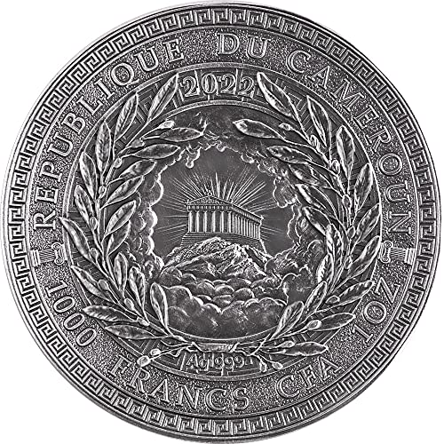 2022 Де Голема грчка митологија Пауеркоин Киклоп 1 Мл Сребрена Монета 1000 Франци Камерун 2022 Античка Завршница
