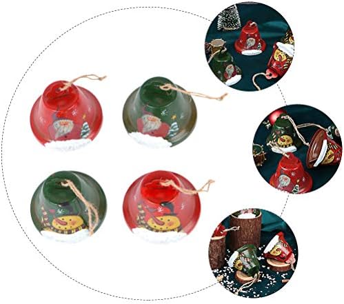 4 парчиња Гроздобер Железо Новогодишна Елка Декорација Божиќни Ѕвона Виси Приврзоци Божиќни Украси