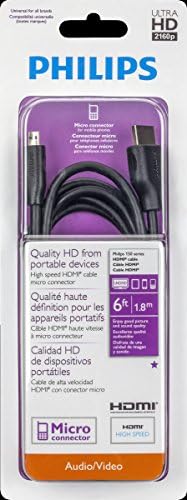 Филипс SWV2462H/27 6-Стапки Микро-Пински HDMI Кабел